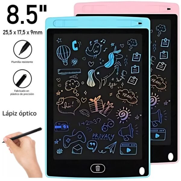 PIZARRA MAGICA AUTOMATICA TABLET LCD LED 8.5" TIPO TABLETA CON LAPIZ